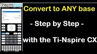 How to convert to base 2 , base 10 and base 16 (Ti-Nspire CX)