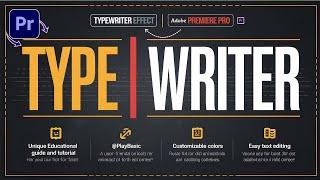 How to make a TYPEWRITER Effect in Premiere Pro | Step-by-Step Tutorial