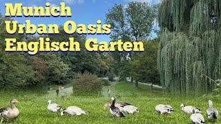 Munich English Garden, Germany 4K HDR  ਇਸੇ ਲਈ ਲੋਕ München ਵਿੱਚ Englisch Garten ਨੂੰ ਪਿਆਰ ਕਰਦੇ ਨੇ