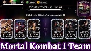 Mortal Kombat 1 Team Vs Twisted Fatal Tower Hard Battles 190-199 Fight + Reward MK Mobile