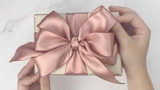 Gift Wrapping Ideas | Gift Packing Tutorial + Ribbon Bow Making （Tie Three Layers Bow）