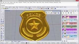 RhinoEmboss 2.0 - Tutorial: Police Badge