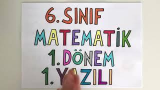 6. Sınıf Matematik | 1. Dönem 1. Yazılı (Yeni Sorular)