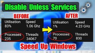 Speed Up Windows in One Click by Turning Off Unneeded Services!