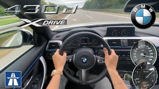 BMW 430D XD F32 COUPE 258 HP POV DRIVE ON GERMAN AUTOBAHN NO LIMIT | 4K TEST DRIVE