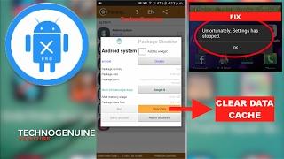 How To Fix unfortunately settings has stopped working in Android (Package Disabler Method)
