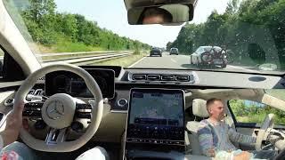 Mercedes AMG S 63 E PERFORMANCE 802 PS und 290+ Km/h auf der Autobahn fahren + 0-100 Launch Control