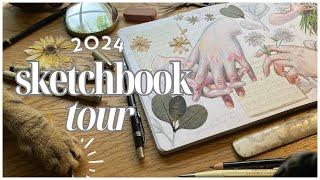 Sketchbook Tour 2024 !  Come take a stroll through my mixed media sketchbook 