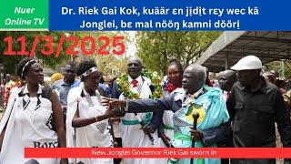 Dr. Riek Gai Kok, kuäär ɛn ji̠di̠t rɛy wec kä Jonglei, bɛ mal nööŋ kamni dööri̠ Nuer online TV Läär