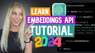Master OpenAI EMBEDDING API (super simple!)