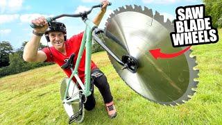 SAW BLADE WHEELS ON A MOUNTAIN BIKE - WHAT COULD GO WRONG?