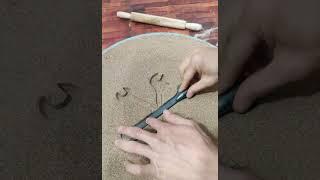 Fascinating molding of objects in sand،ASMR                #asmr #make #shorts #zana