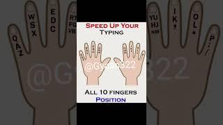 SPEED UP YOUR TYPING ALL 10 FINGERS POSITION #english #computer #excel #keyboard #videos #shorts