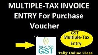 GST Multiple - Tax Invoice For Purchase Voucher/Multiple Tax Entry/S.NO-150