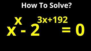 A Beautiful Math Olympiad Exponential Equation | Fast Method