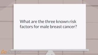 What are the risk factors for male breast cancer?