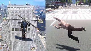 GTA 4 - Helicopter Bailouts Ragdolls Compilation #6 (Euphoria Ragdolls)