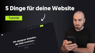 5 Tipps für eine bessere Website...