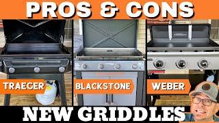 HEAD TO HEAD Flat Top Grills - Blackstone vs. Weber vs. Traeger Griddles - PROS & CONS