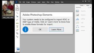 Transfer an Apple HEIC file to a JPG to open in Photoshop Elements