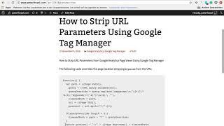 How to Strip URL Parameters Using Google Tag Manager