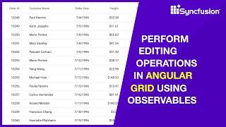 Perform CRUD Operations in Angular Grid Using Observables