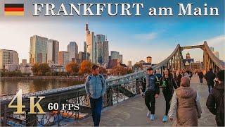 City Walk in Frankfurt am Main, Germany | 4K 60fps | Urban Streets and Skyline Views