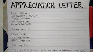 How To Write An Appreciation Letter Step by Step Guide | Writing Practices