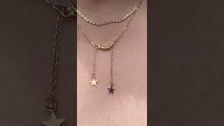 Quick Look Boho Moon Star Drop Necklace