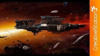 The Abandoned Space Station - Speed Painting (#Photoshop) | CreativeStation