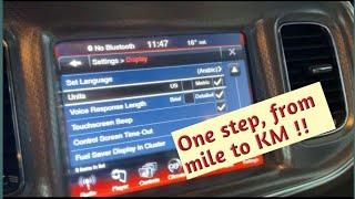 How to change the odometer from mile to KM??