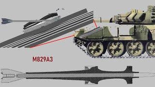 Abrams M829A3 vs T-72B3 | Armor Penetration Simulation