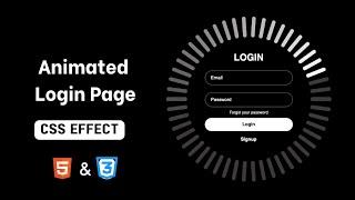 Animated Login Page using HTML and CSS only #css #htmllogin #programming #webdesign #login #ciomish