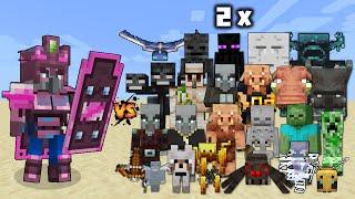 Candy Guard vs 2x All Minecraft Mobs - Minecraft Mob Battle