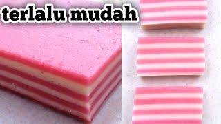 CARA MEMBUAT KUE LAPIS TEPUNG TERIGU// ANTI GAGAL