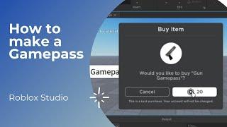 How to make a Gamepass | Roblox Studio | Scripting Tutorial