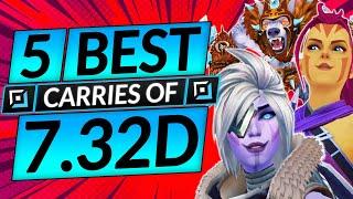 5 BEST CARRY HEROES for 7.32D - HIGHEST WINRATE PICKS - Position 1 - Dota 2 Guide