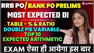 RRB PO Prelims | Most Expected DI and Arithmetic Sums Variable Based  | Quant By Minakshi Varshney