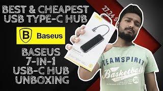 Baseus USB Type-C  7-in-1 HUB (UCN3276) BEST & CHEAPEST HUB FOR MACBOOK PRO UNBOXING