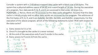 GATE 2022 | CO | DIRECTED MEMORY DATA CACHE | GATE TEST SERIES | SOLUTIONS ADDA | EXPLAINED BY POOJA