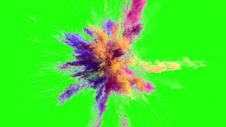 copyright free Green Screen   Colour Ball Explosion