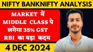 NIFTY PREDICTION FOR TOMORROW & BANKNIFTY ANALYSIS FOR 4 DECEMBER 2024 | MARKET ANALYSIS  TOMORROW