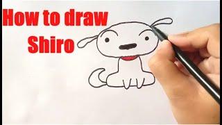 How to draw Shiro from Shinchan | Easy drawing