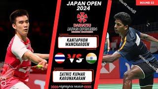 Kantaphon WANGCHAROEN (THA) vs Sathis Kumar KARUNAKARAN (IND) | Japan Open 2024 Badminton