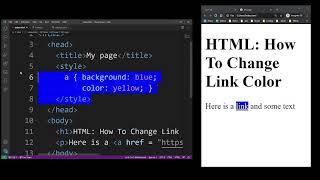 How to Change Link Color in HTML (change text color)