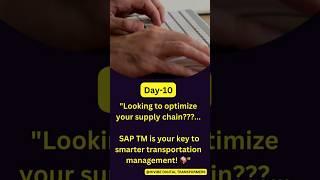 Looking to optimize your supply chain SAP TM is yourkey to smarter transportation management #shorts