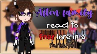 Afton family react to fnaf lore in a nutshell [Its DK afton]