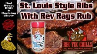 St. Louis Style Ribs With Rev'n Ray's Rub on Rec Tec Mini Pellet Smoker