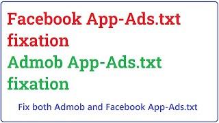 Fix Facebook App Ads txt error