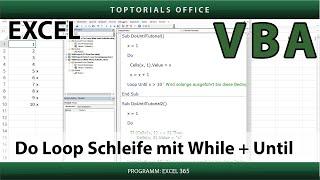 Do Loop Schleife mit While und Until / Excel VBA